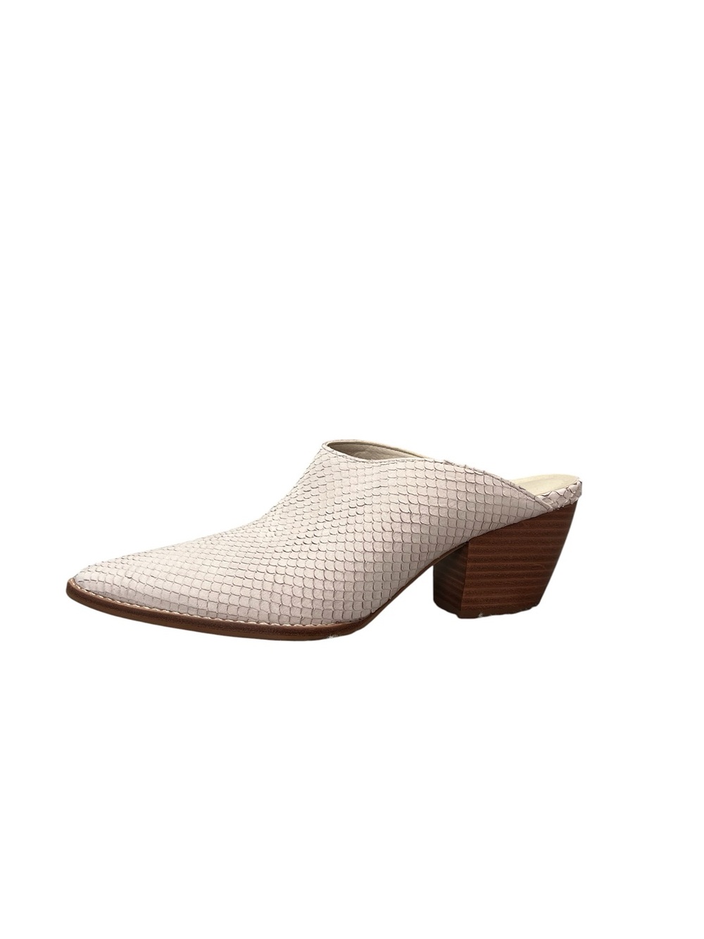 MATISSE CAMMY POINTED TOE MULE in blush snake size 6.5 Women’s